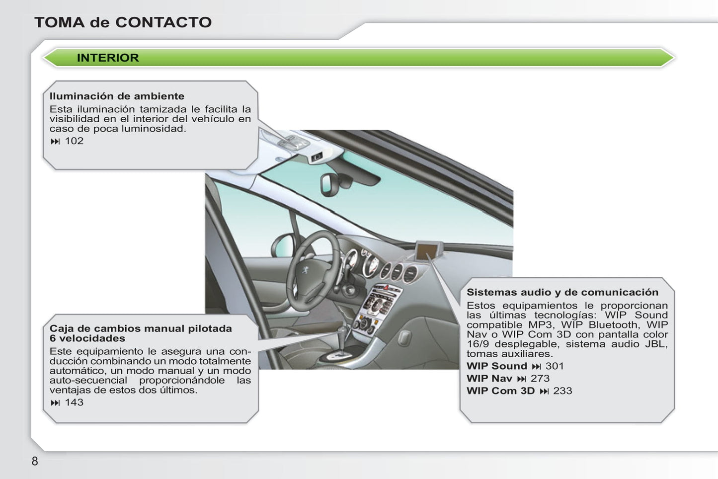 2010-2011 Peugeot 308 Manuel du propriétaire | Espagnol