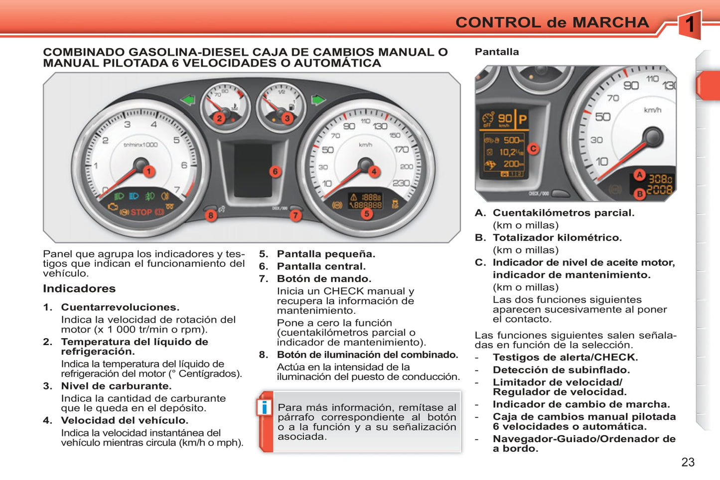 2010-2011 Peugeot 308 Manuel du propriétaire | Espagnol