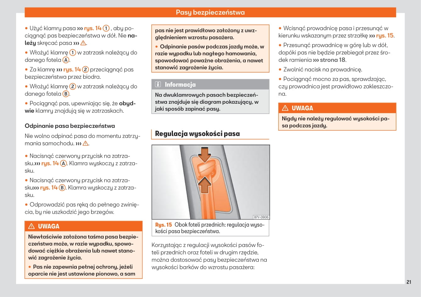 2019-2020 Seat Alhambra Owner's Manual | Polish