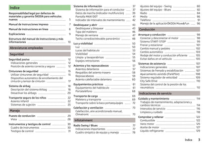 2016-2017 Skoda Citigo Owner's Manual | Spanish