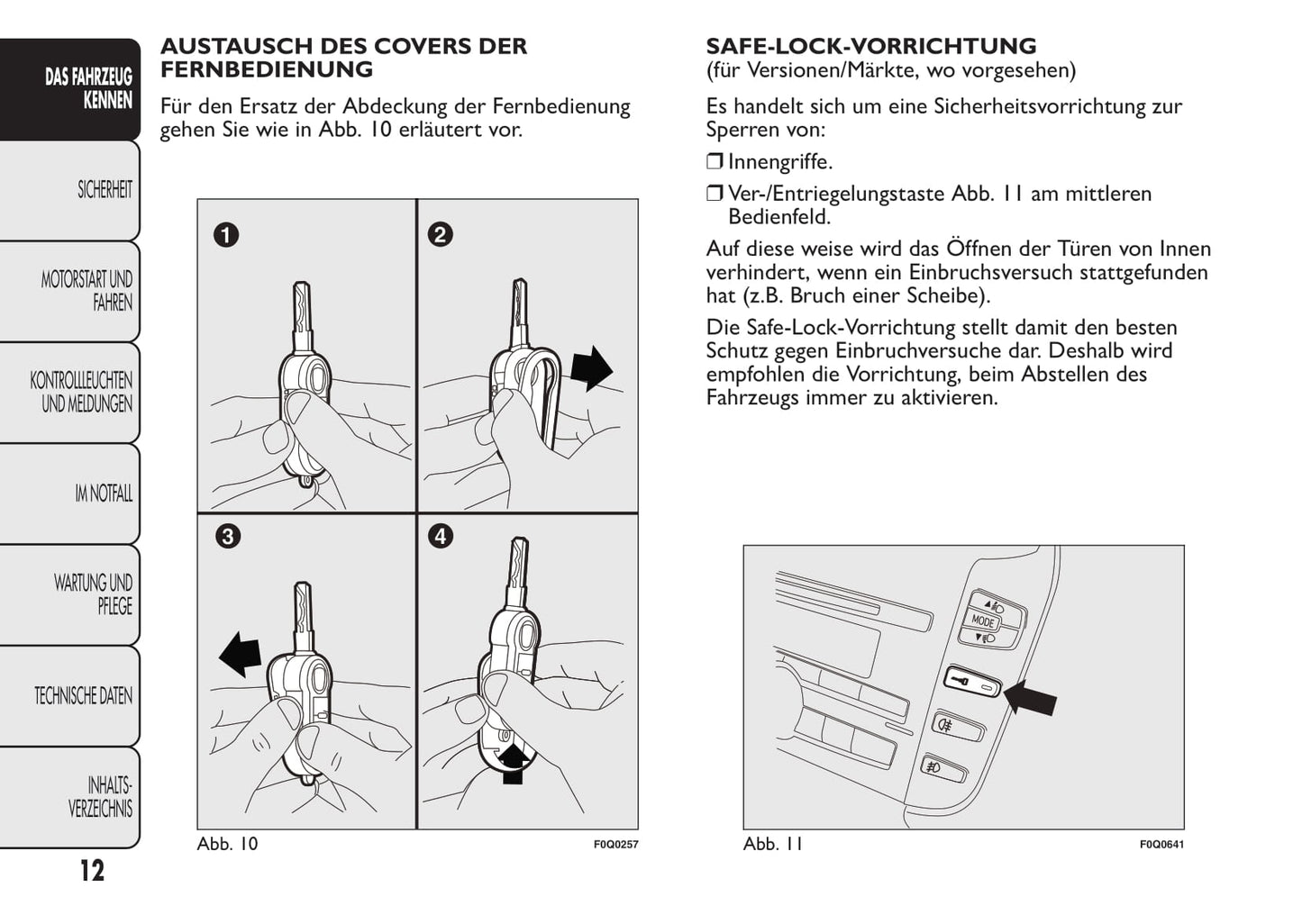 2013-2014 Fiat Bravo Owner's Manual | German