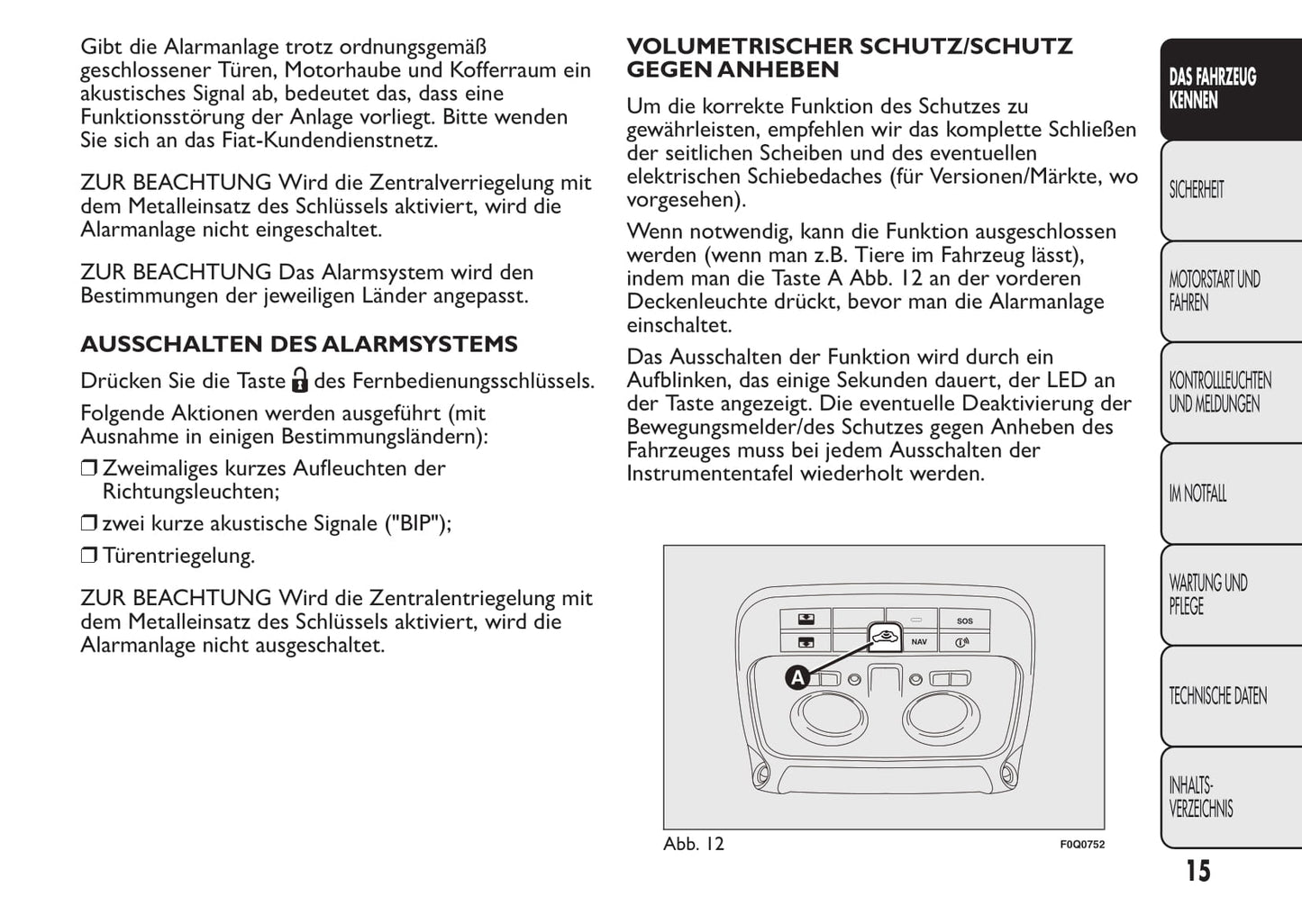 2013-2014 Fiat Bravo Owner's Manual | German