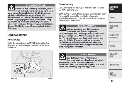 2013-2014 Fiat Bravo Owner's Manual | German