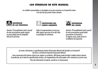 2003-2005 Alfa Romeo 156 Owner's Manual | Spanish