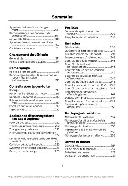 2014-2015 Ford Mondeo / Mondeo Hybrid Manuel du propriétaire | Français