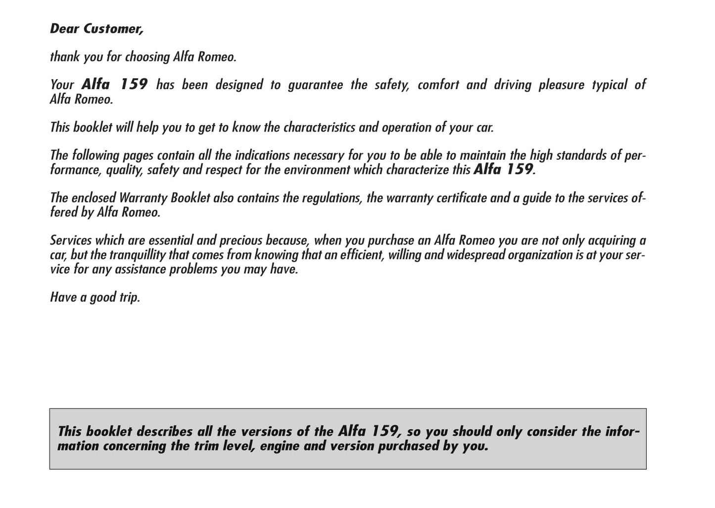 2008-2013 Alfa Romeo 159 Gebruikershandleiding | Engels