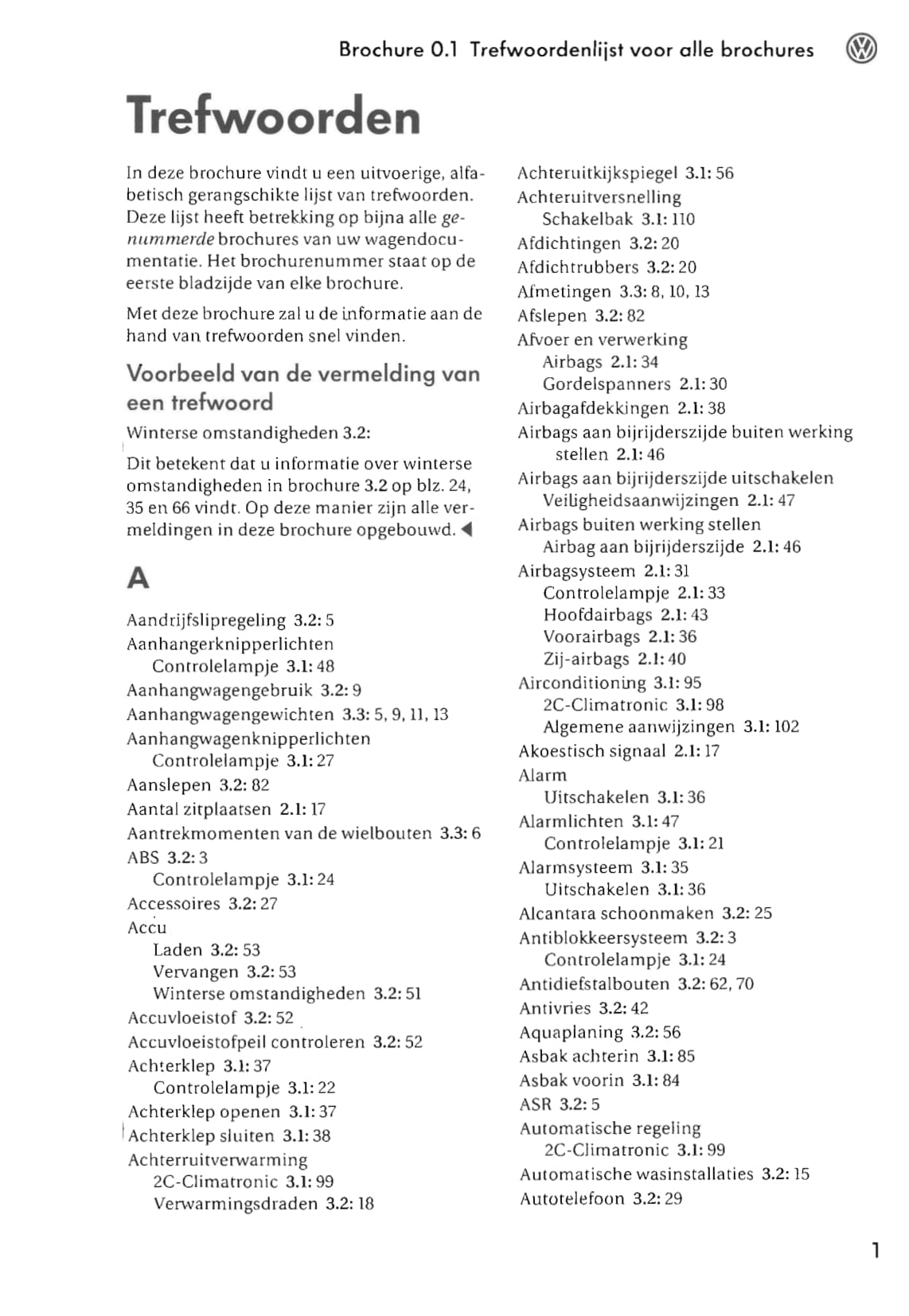 2003-2006 Volkswagen Touran Gebruikershandleiding | Nederlands