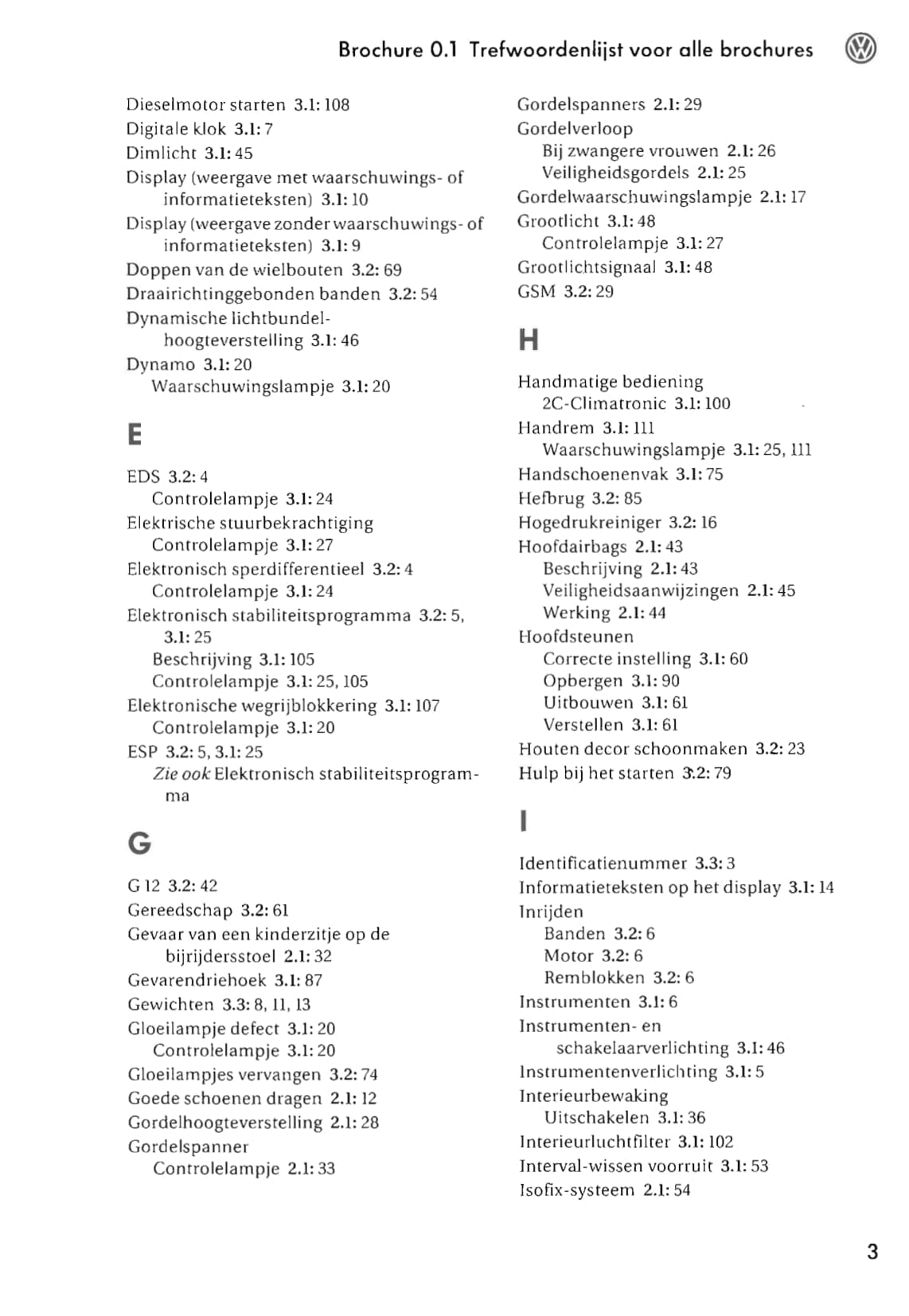 2003-2006 Volkswagen Touran Gebruikershandleiding | Nederlands