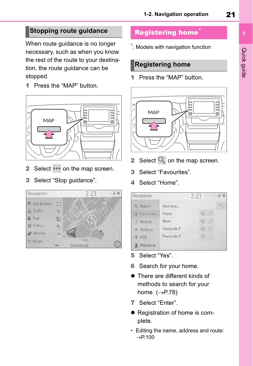 Toyota Yaris Cross Navigation / Multimedia Manual 2021 - 2023