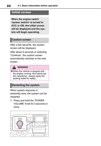 Toyota Yaris Cross Navigation / Multimedia Manual 2021 - 2023