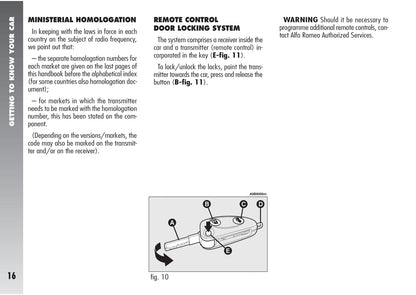 2003-2005 Alfa Romeo 156 Owner's Manual | English