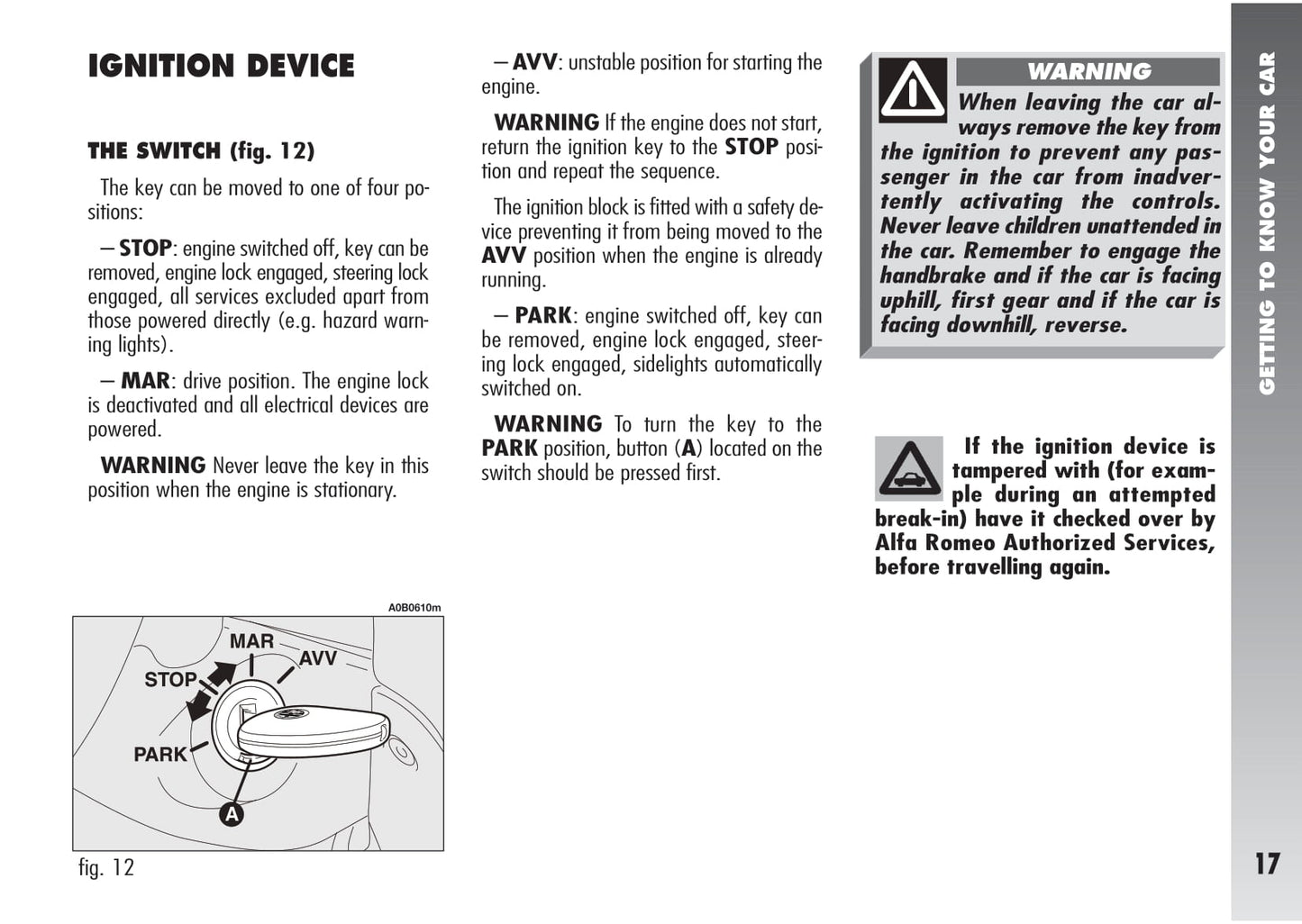 2003-2005 Alfa Romeo 156 Owner's Manual | English