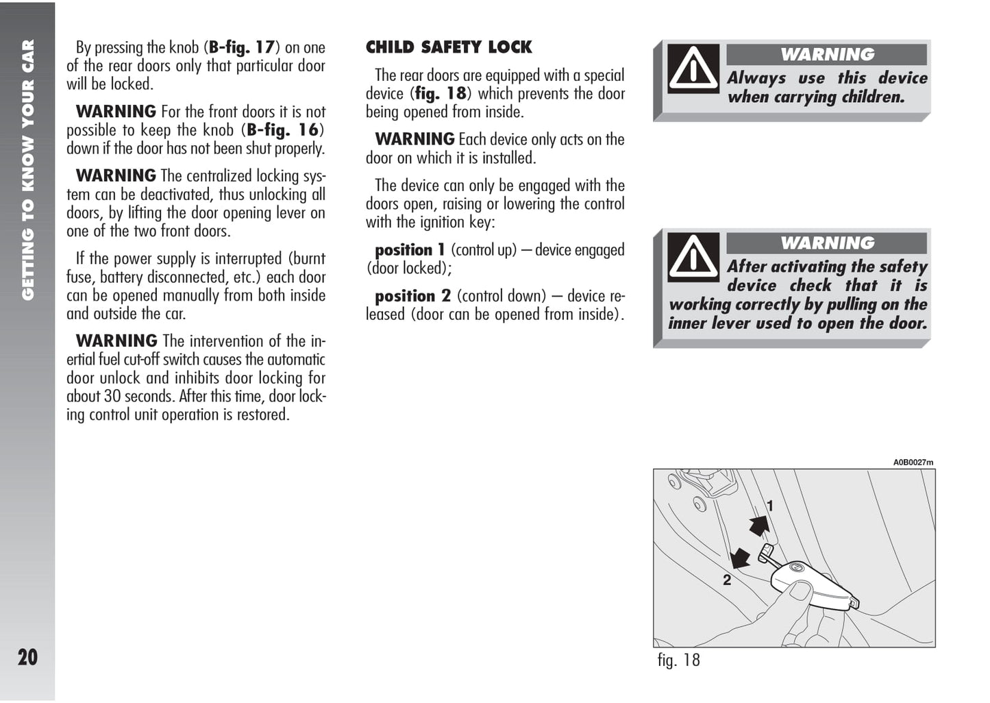 2003-2005 Alfa Romeo 156 Owner's Manual | English