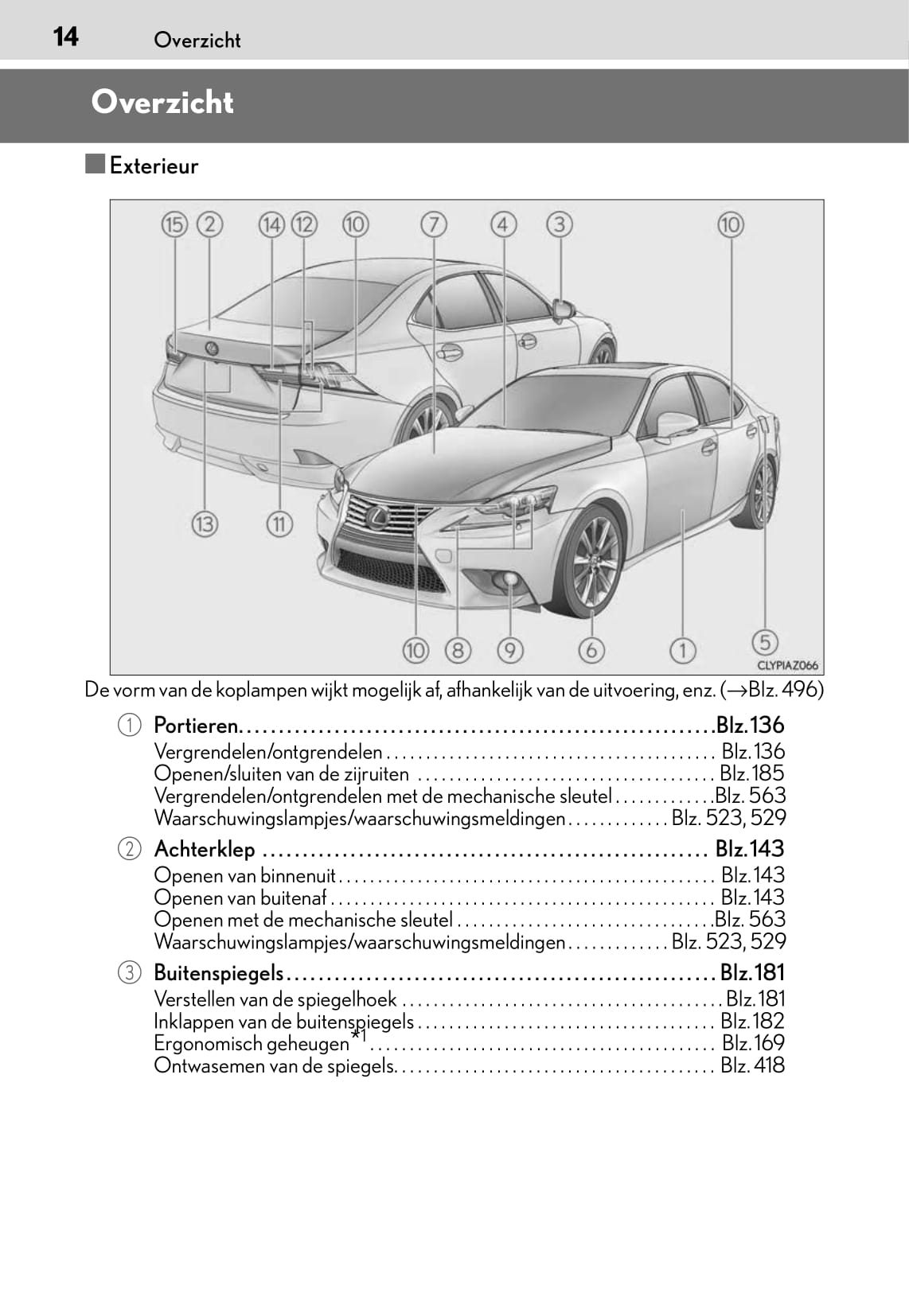 2015-2016 Lexus IS 300h Bedienungsanleitung | Niederländisch