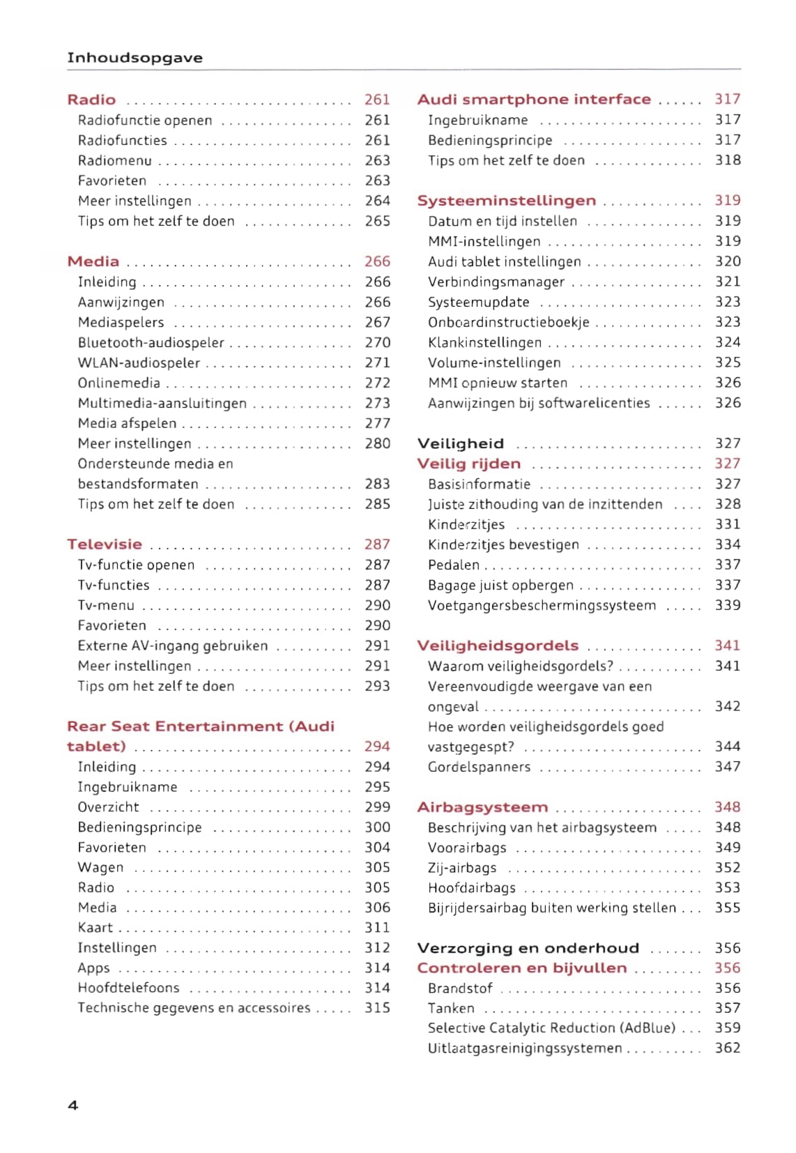 2015-2017 Audi Q7 Gebruikershandleiding | Nederlands