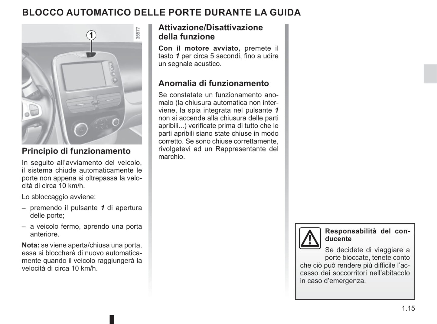 2016-2019 Renault Clio Manuel du propriétaire | Italien