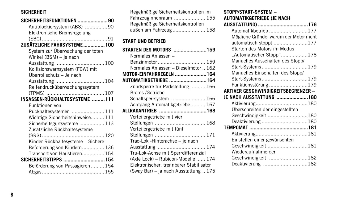 2019-2020 Jeep Wangler Bedienungsanleitung | Deutsch