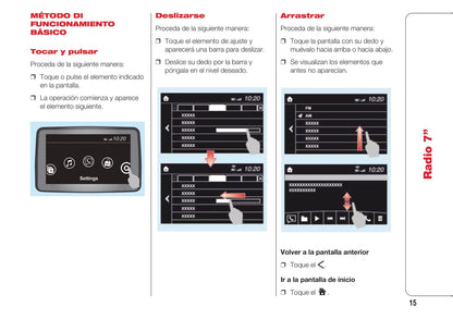 Abarth 124 Spider Radio 7 Instrucciones 2016 - 2018