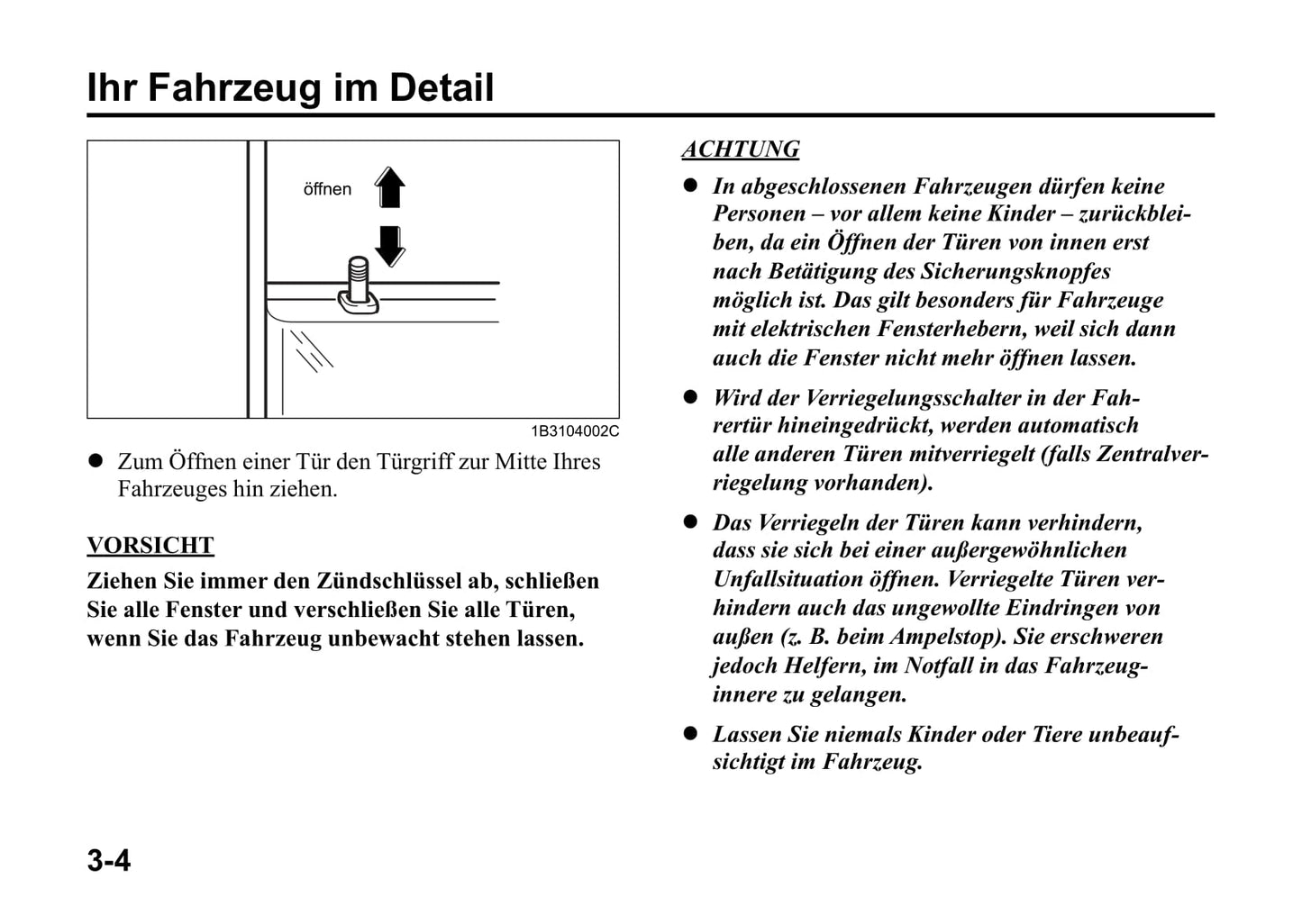 2004-2005 Kia Rio Owner's Manual | German