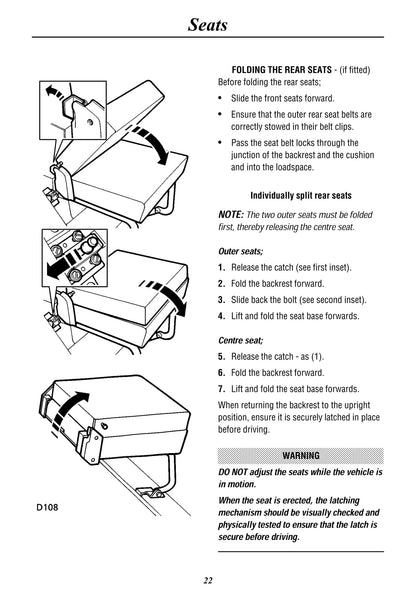 1999-2000 Land Rover Defender 90/110/130 Gebruikershandleiding | Engels