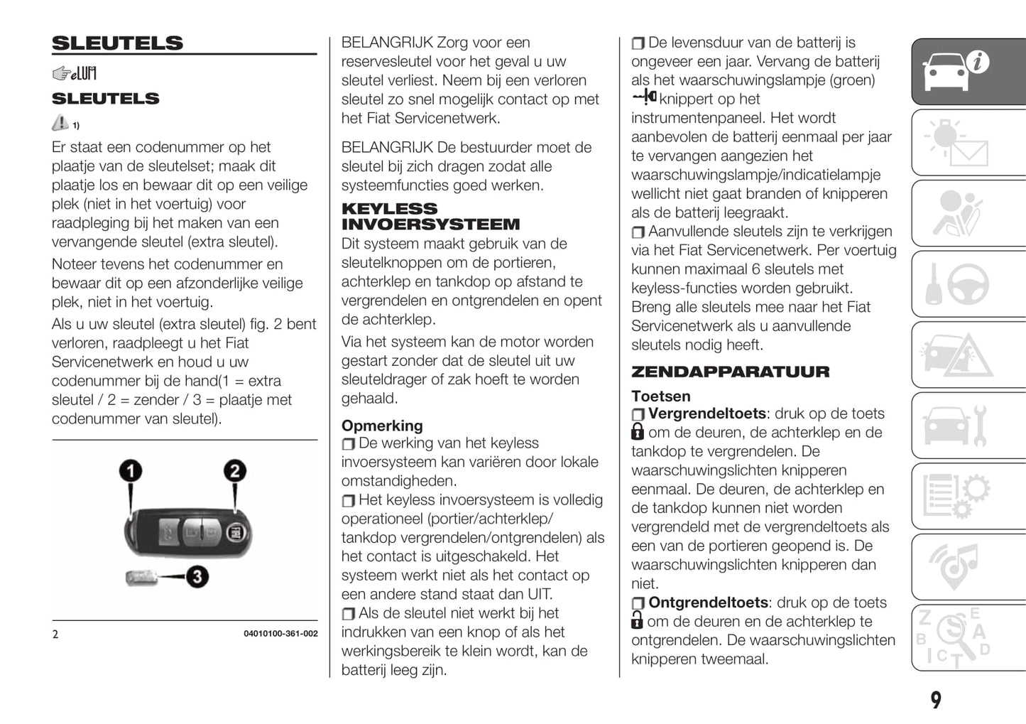 2018-2019 Fiat 124 Spider Gebruikershandleiding | Nederlands