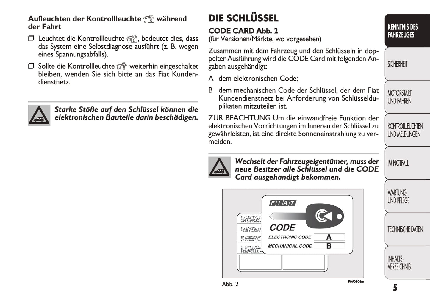 2012-2013 Fiat Doblò Bedienungsanleitung | Deutsch