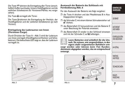 2012-2013 Fiat Doblò Bedienungsanleitung | Deutsch