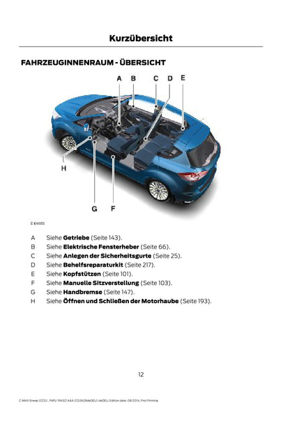 2014-2015 Ford C-Max Energi Gebruikershandleiding | Duits