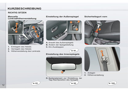 2011-2012 Peugeot 4007 Manuel du propriétaire | Allemand