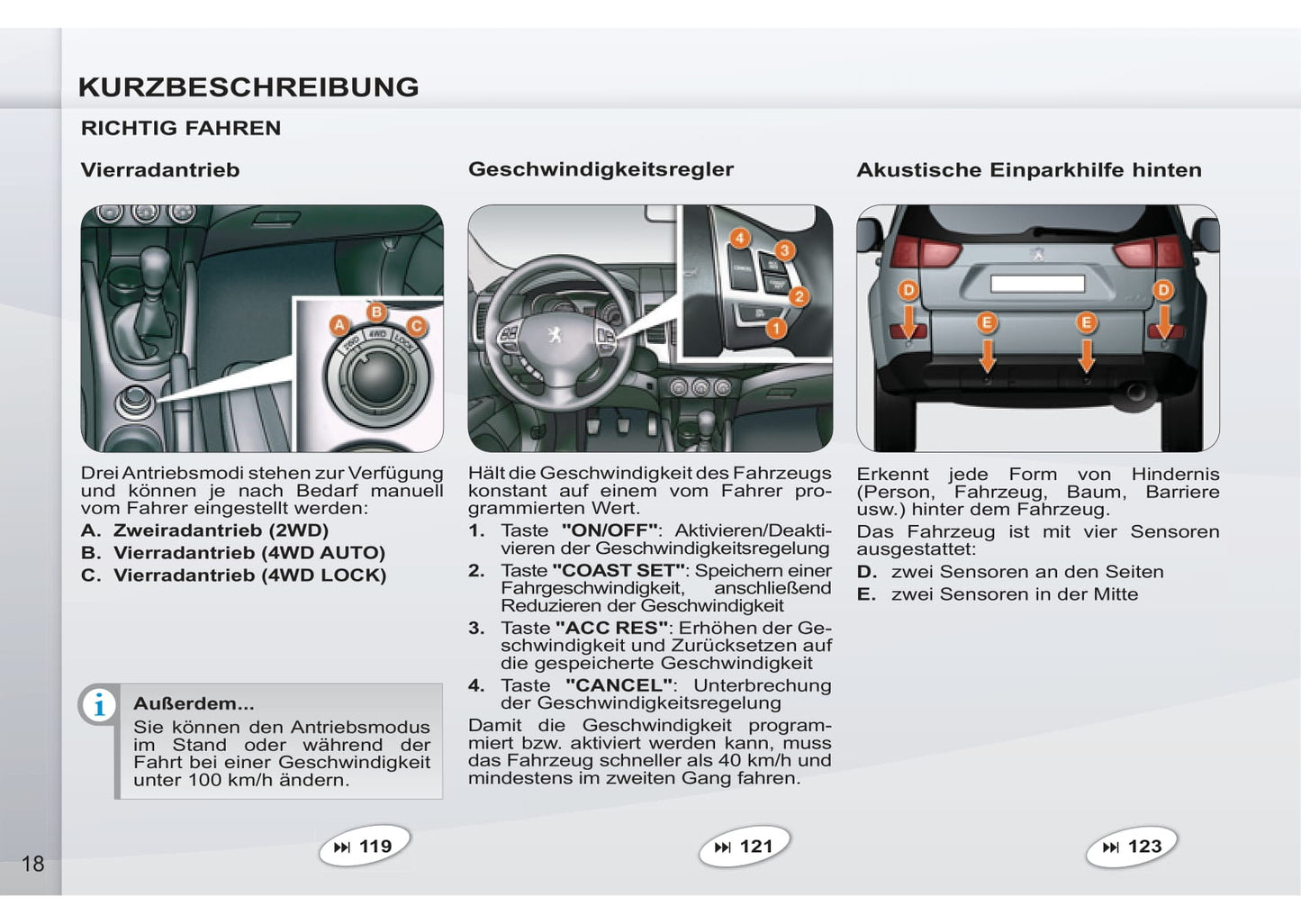 2011-2012 Peugeot 4007 Manuel du propriétaire | Allemand