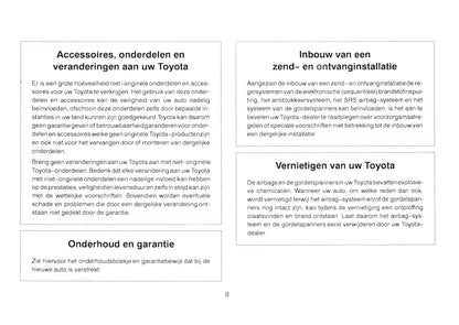 1997-2000 Toyota Corolla Gebruikershandleiding | Nederlands