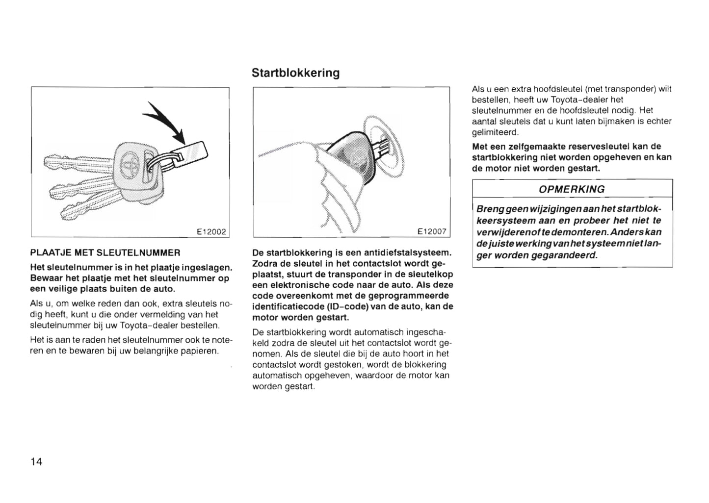 1997-2000 Toyota Corolla Gebruikershandleiding | Nederlands