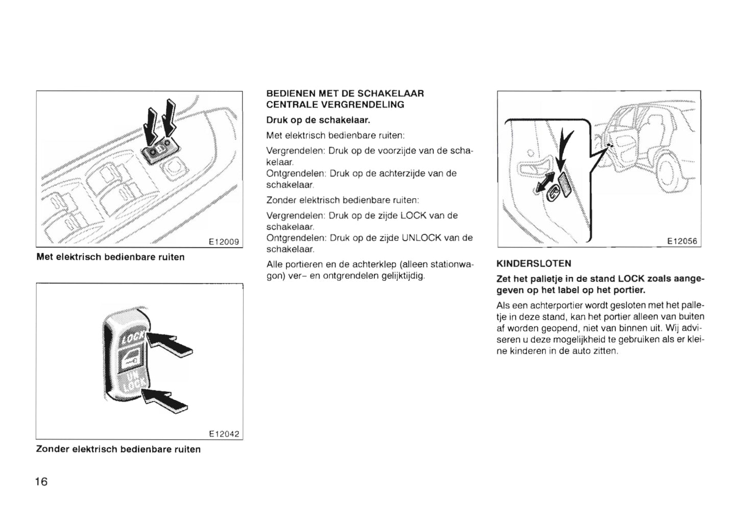 1997-2000 Toyota Corolla Gebruikershandleiding | Nederlands