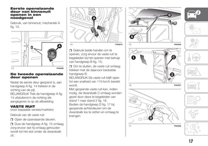 2017-2018 Fiat Doblò Bedienungsanleitung | Niederländisch