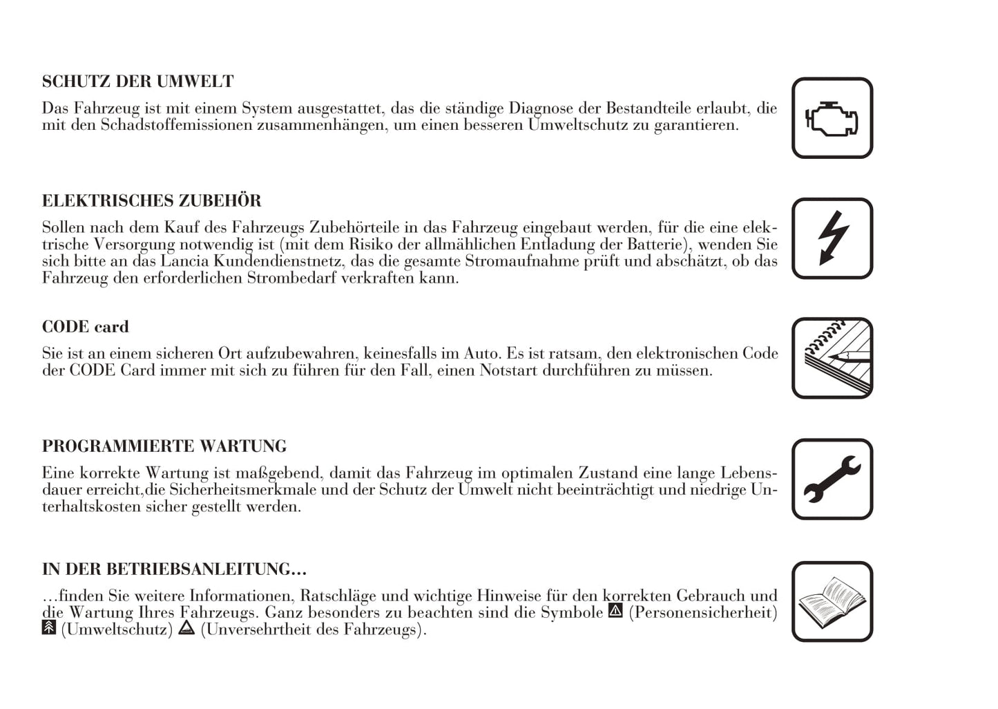 2006-2011 Lancia Ypsilon Owner's Manual | German