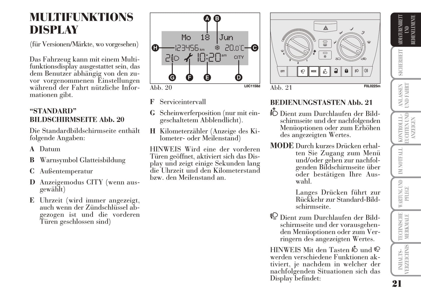 2006-2011 Lancia Ypsilon Owner's Manual | German