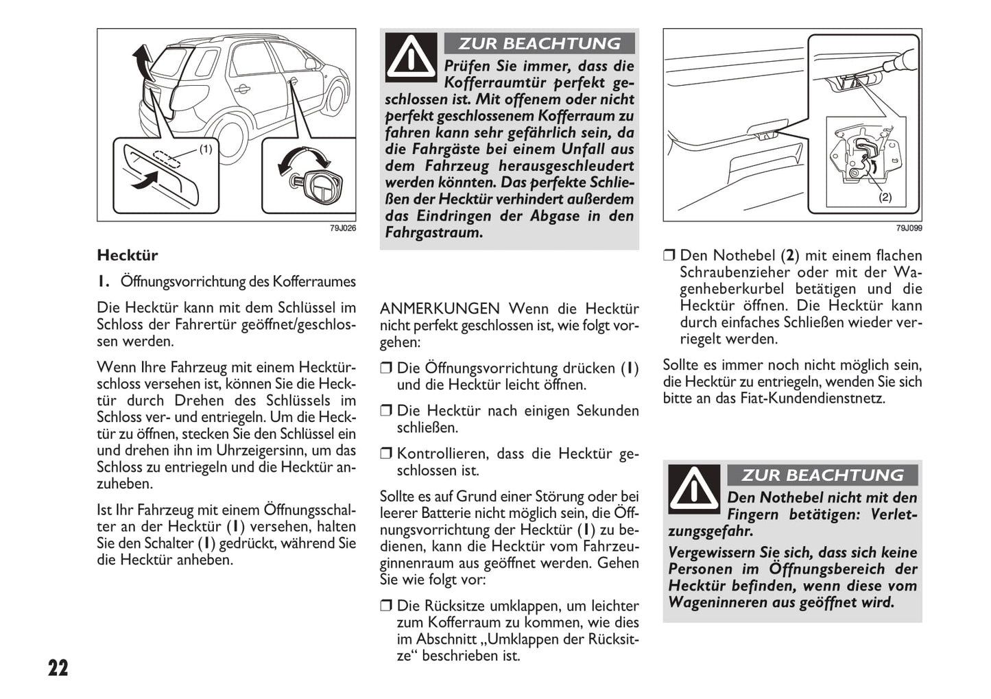 2013-2014 Fiat Sedici Owner's Manual | German