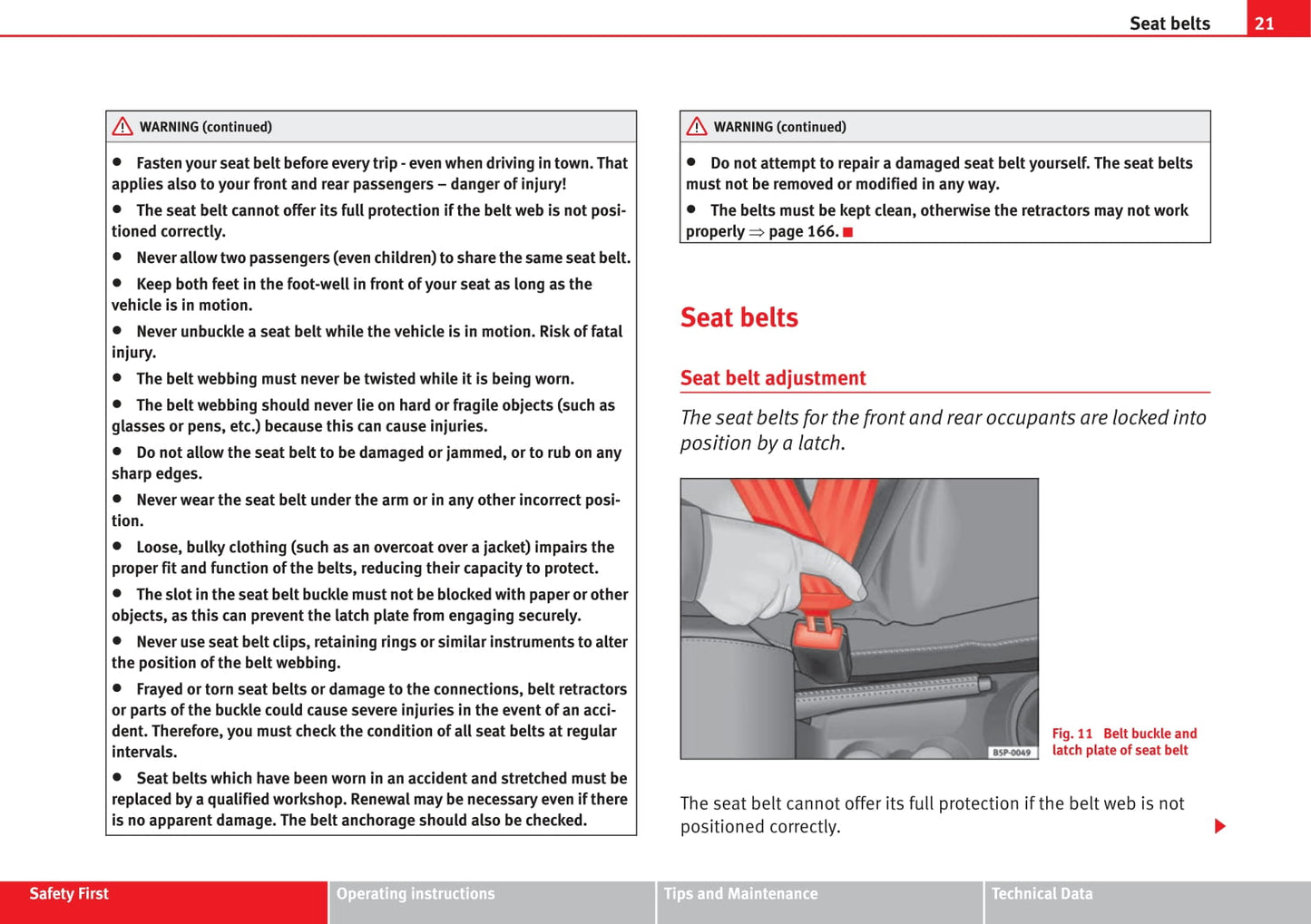 2007-2008 Seat Cordoba Owner's Manual | English