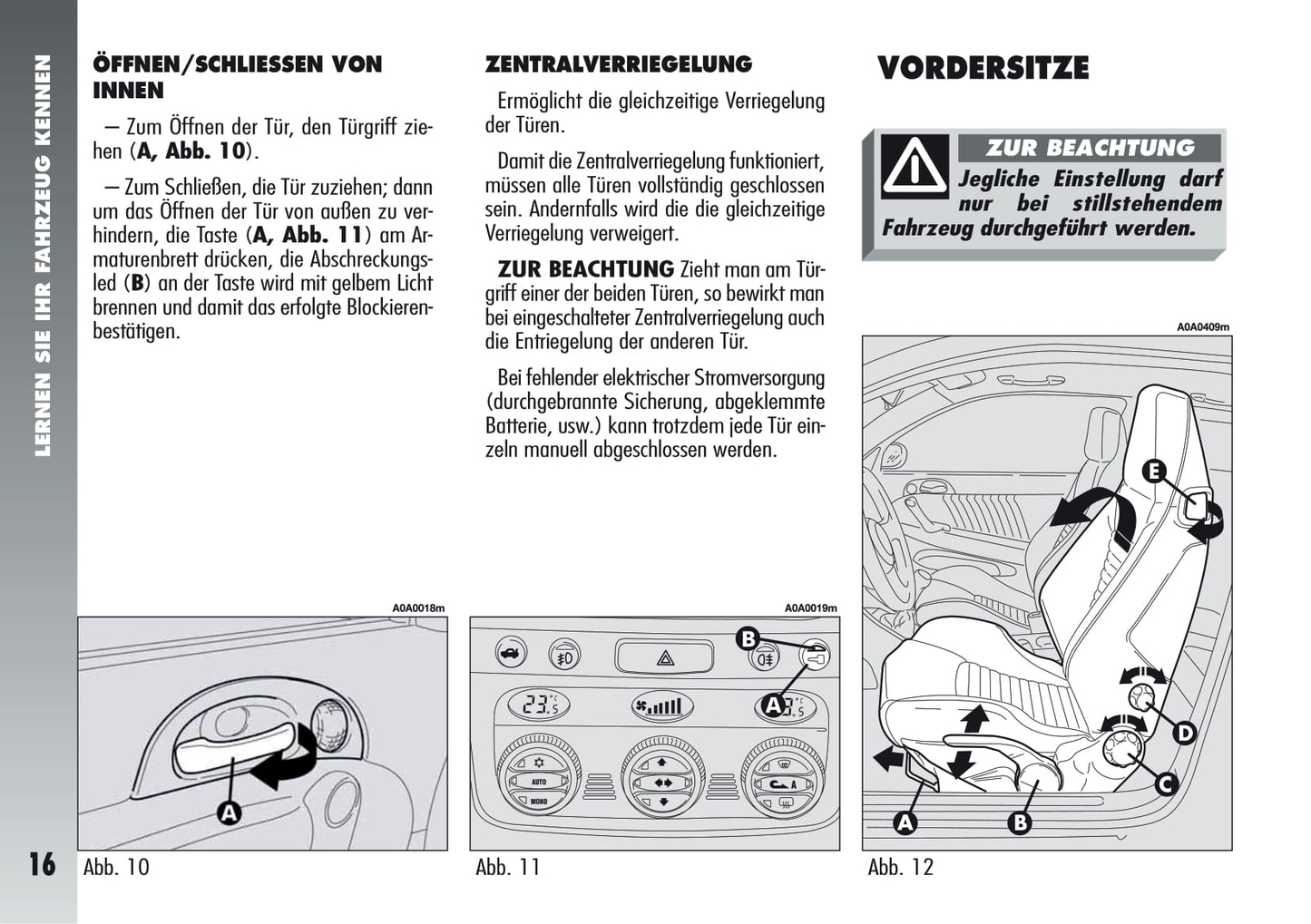 2005-2011 Alfa Romeo 147 Manuel du propriétaire | Allemand