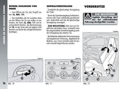 2005-2011 Alfa Romeo 147 Manuel du propriétaire | Allemand