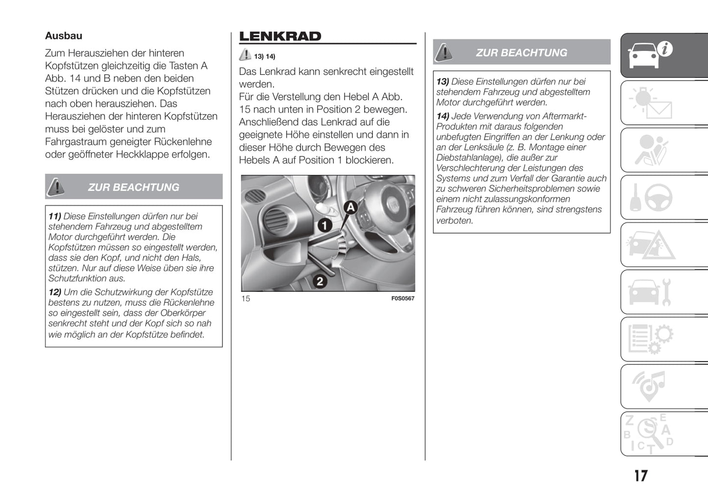 2018-2019 Fiat 500/500C Gebruikershandleiding | Duits