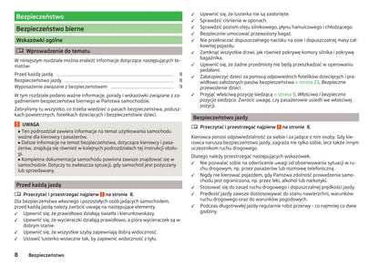 2014-2015 Skoda Fabia Owner's Manual | Polish