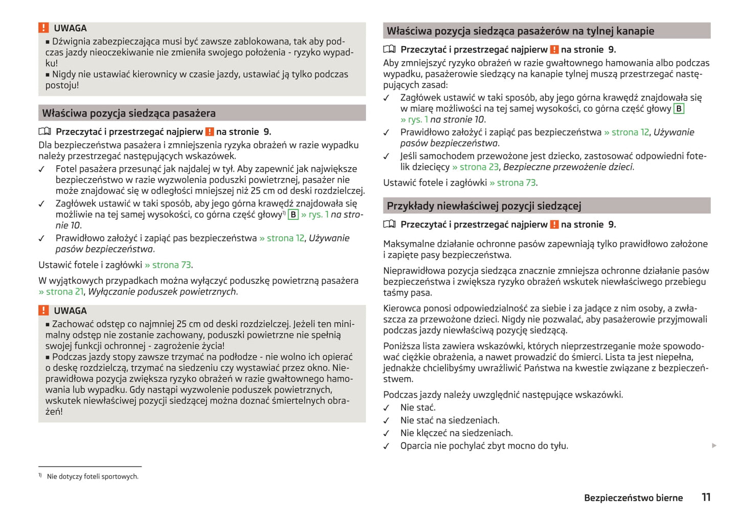 2014-2015 Skoda Fabia Owner's Manual | Polish