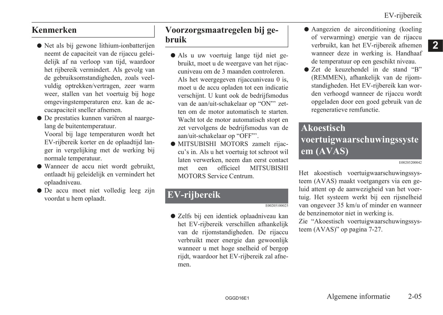 2015-2018 Mitsubishi Outlander PHEV Gebruikershandleiding | Nederlands