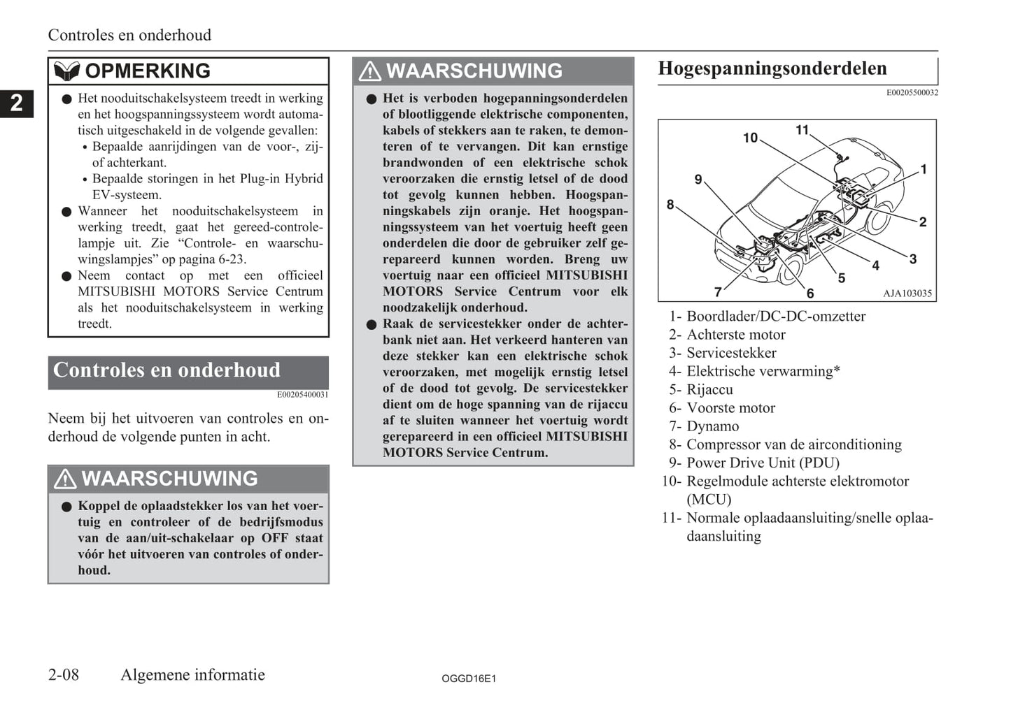 2015-2018 Mitsubishi Outlander PHEV Gebruikershandleiding | Nederlands