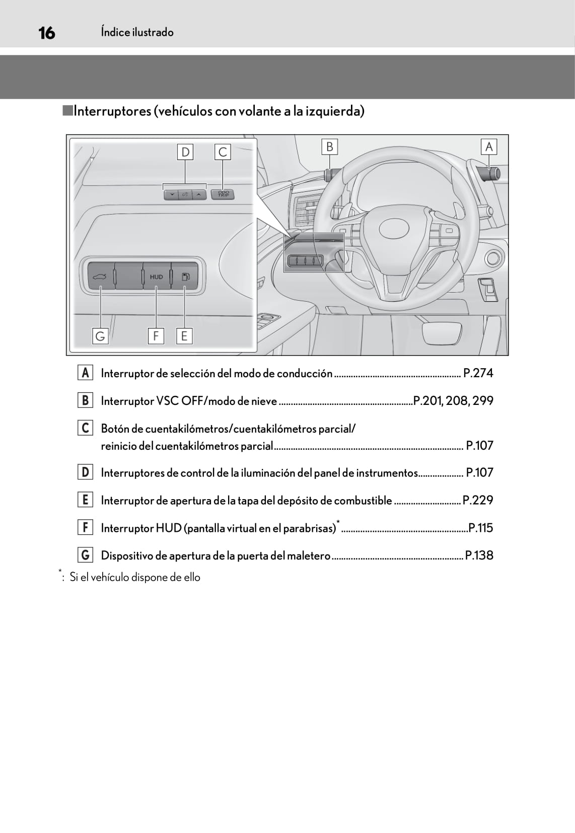 2018-2019 Lexus LC 500/LC 500h Owner's Manual | Spanish