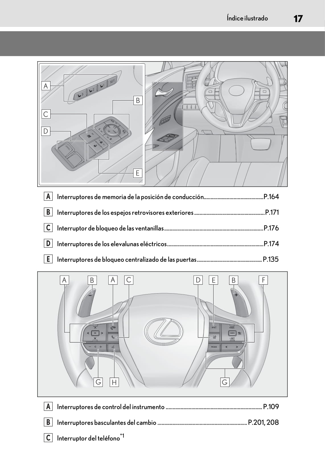 2018-2019 Lexus LC 500/LC 500h Owner's Manual | Spanish