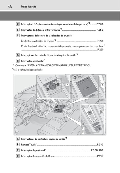 2018-2019 Lexus LC 500/LC 500h Owner's Manual | Spanish