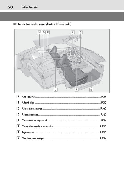 2018-2019 Lexus LC 500/LC 500h Owner's Manual | Spanish