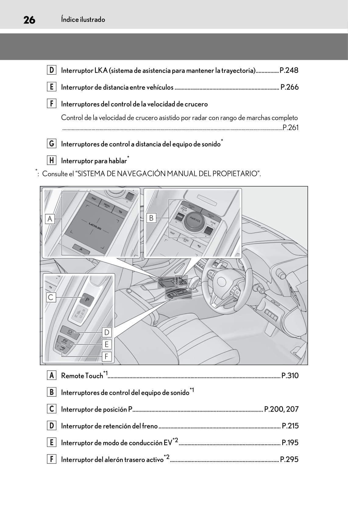 2018-2019 Lexus LC 500/LC 500h Owner's Manual | Spanish